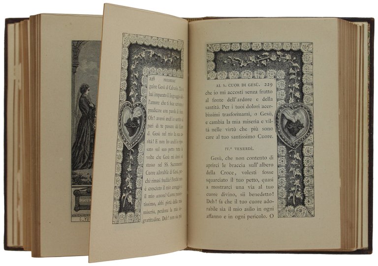 SPLENDIDA LEGATURA antica in pelle sbalzata