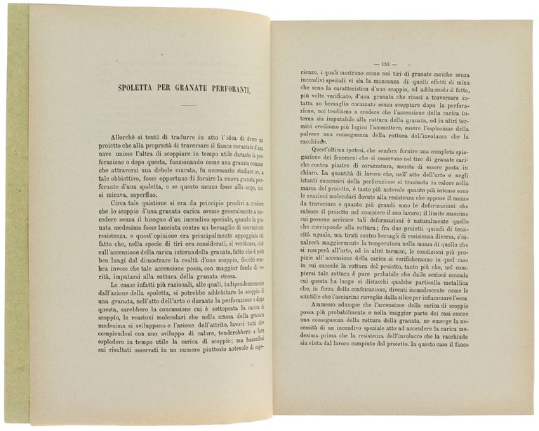 SPOLETTA PER GRANATE PERFORANTI. Stralcio.