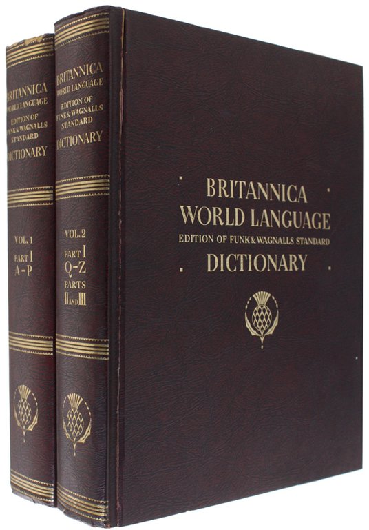 STANDARD DICTIONARY OF THE ENGLISH LANGUAGE combined with BRITANNICA WORLD …