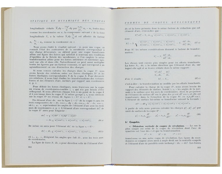 STATIQUE ET DYNAMIQUE DES COCQUES. Traduit par H. Henri Jacot.