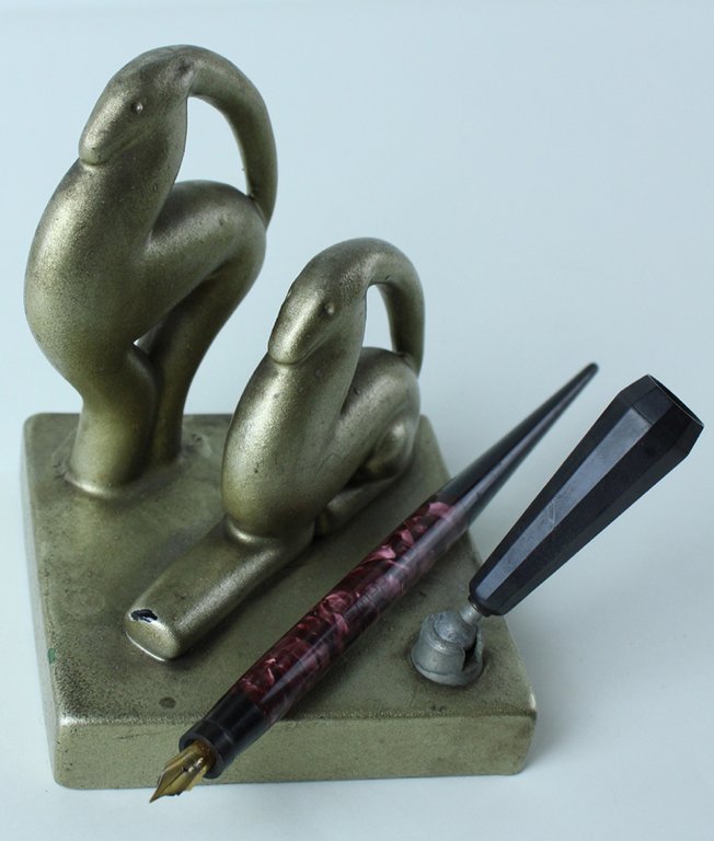 STILOFORO "Art Deco"portapenna vintage (1930 ca.) con penna Astura funzionante