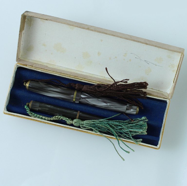 STILOGRAFICA A.B.T. vintage pennino "585" + PORTAMINA nuovi nell'astuccio | Immagine Gallery 5