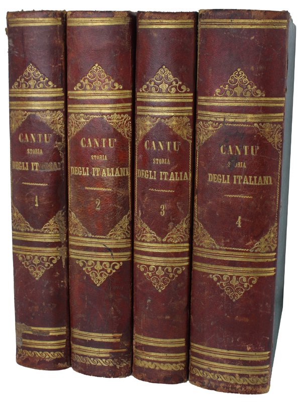 STORIA DEGLI ITALIANI [pregiata edizione, bella legatura]