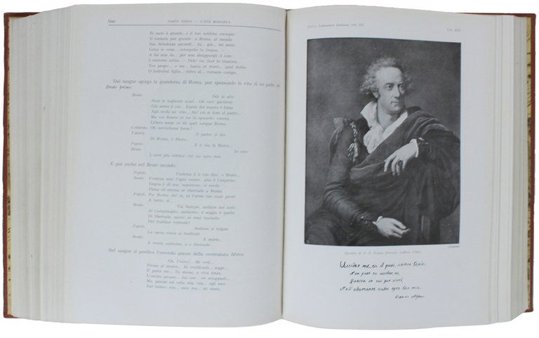 STORIA DELLA LETTERATURA ITALIANA. [in splendida, decorativa legatura d'epoca]