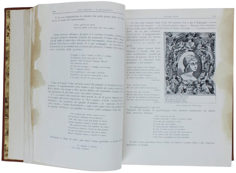 STORIA DELLA LETTERATURA ITALIANA. [in splendida, decorativa legatura d'epoca]
