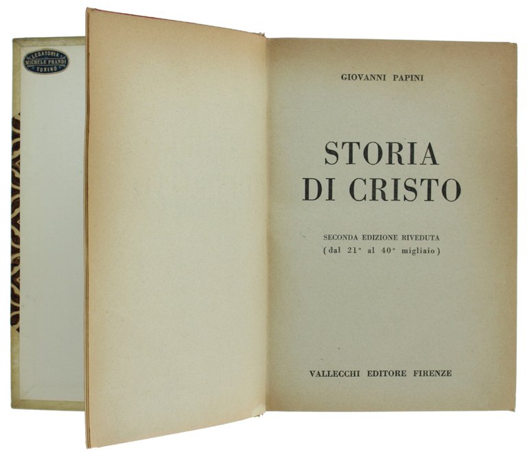 STORIA DI CRISTO [splendida legatura d'amatore]