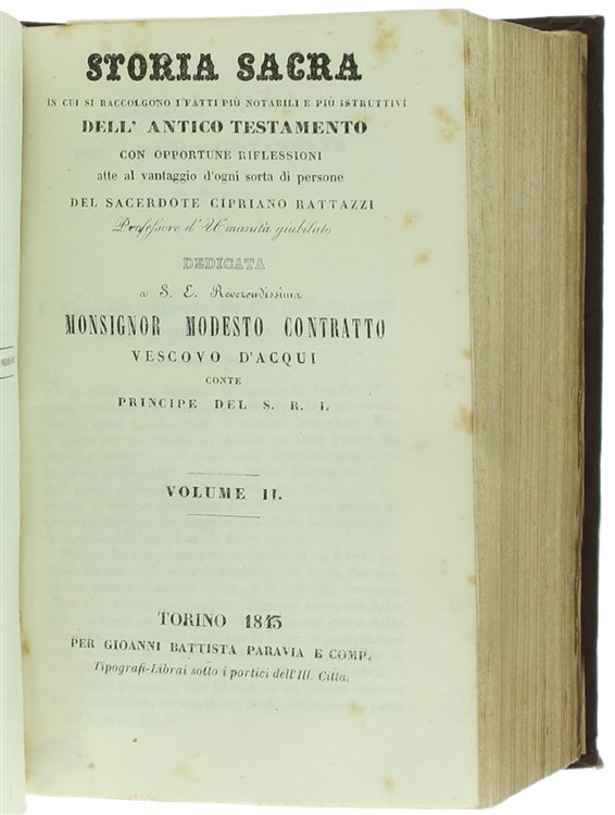 STORIA SACRA IN CUI SI RACCOLGONO I FATTI PIU' NOTABILI …