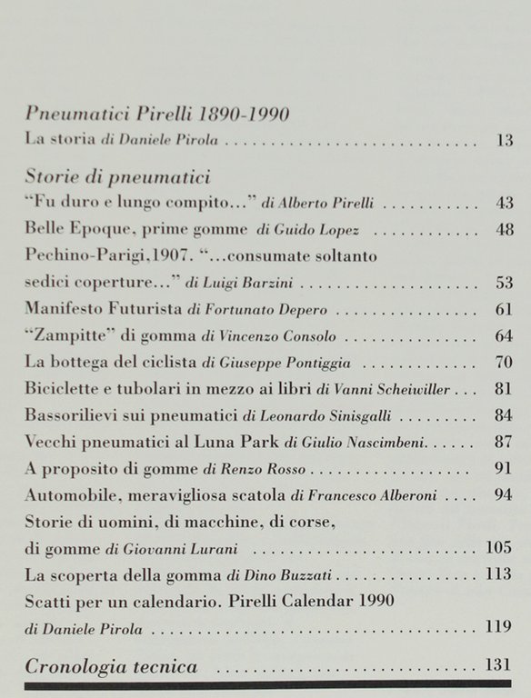 STORIE DI PNEUMATICI. PIRELLI 1890-1990 [come nuovo]