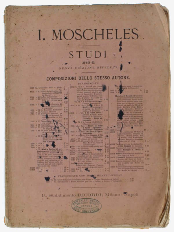 STUDI PER PIANOFORTE o lezioni di perfezionamento destinate agli allievi … | Immagine principale