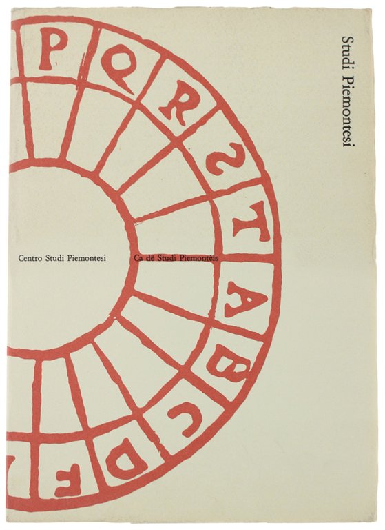 STUDI PIEMONTESI. Vol.XV - 1986, fasc. 1. [Ottimo]