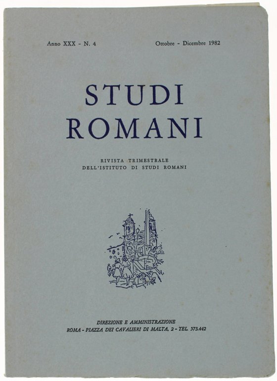 STUDI ROMANI. Rivista trimestrale. Anno 1982 - N. 4.