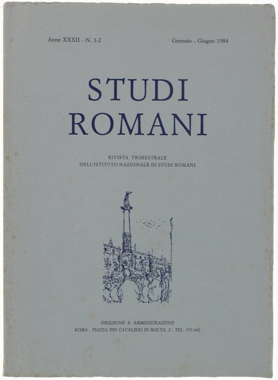 STUDI ROMANI. Rivista trimestrale. Anno 1984 - N. 1-2.