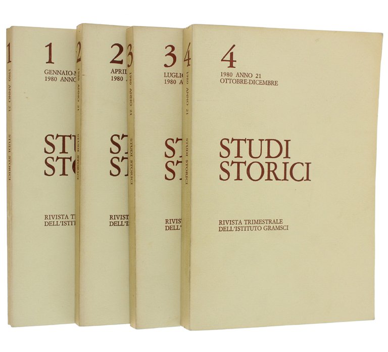 STUDI STORICI - Rivista trimestrale dell'Istituto Gramsci. Annata 1980 completa.