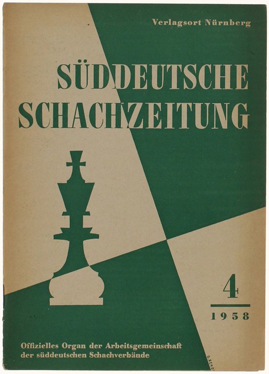SÜDDEUTSCHE SCHACHZEITUNG (Ofizielles Organ der Arbeitsgemeinschft der süddeutschen Schachverbände). # … | Immagine Gallery 2