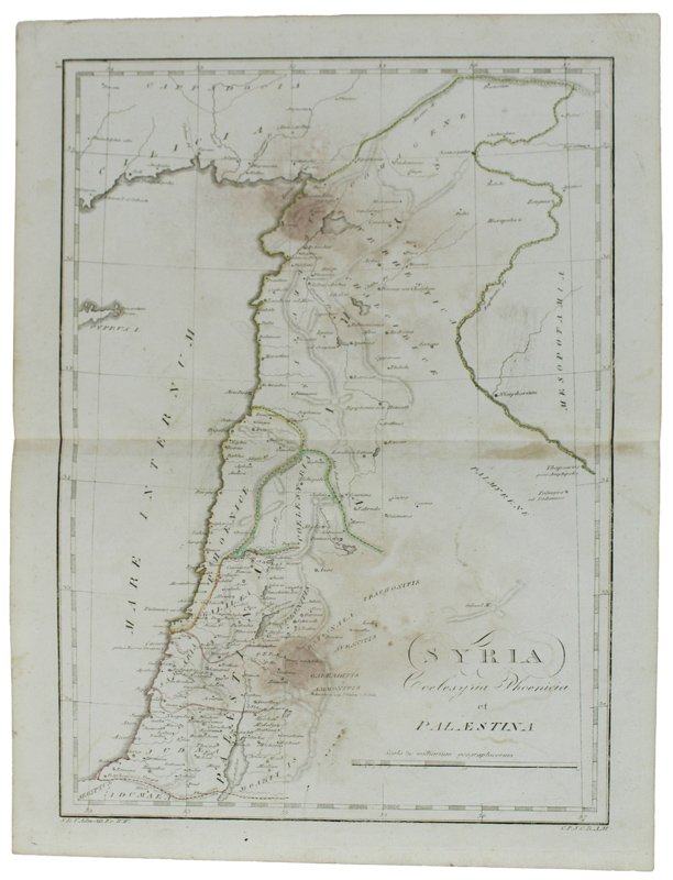 SYRIA COELESYRIA PHOENICIA ET PALESTINA tratta da "Tabulae geographicae orbis …