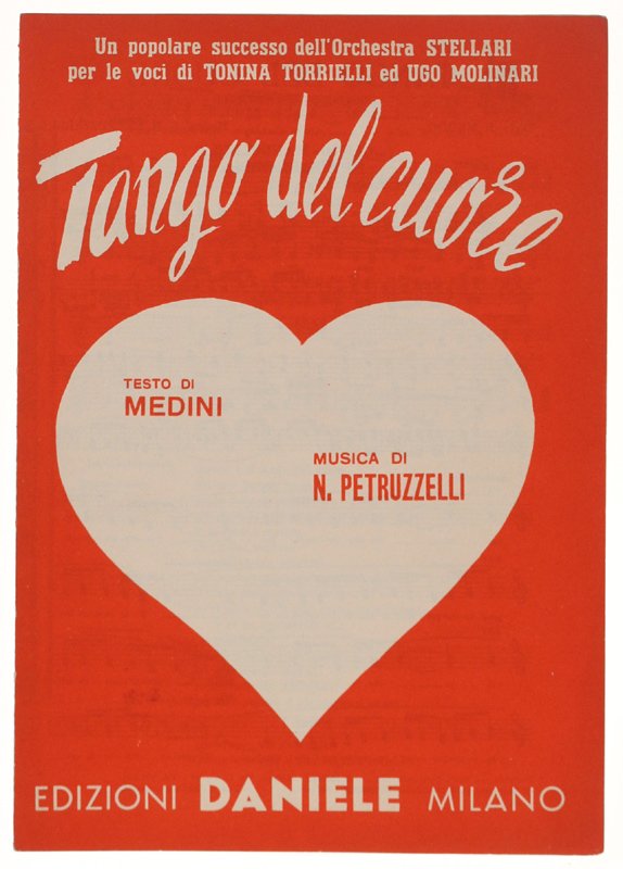 TANGO DEL CUORE. Spartito x canto mandolino o fisarmonica