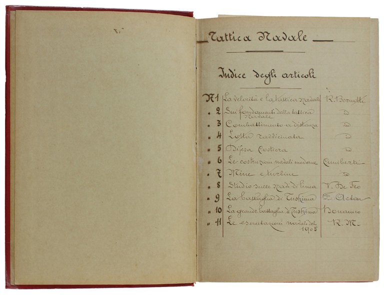 TATTICA NAVALE - Collezione di 12 stralci (1900-1910)