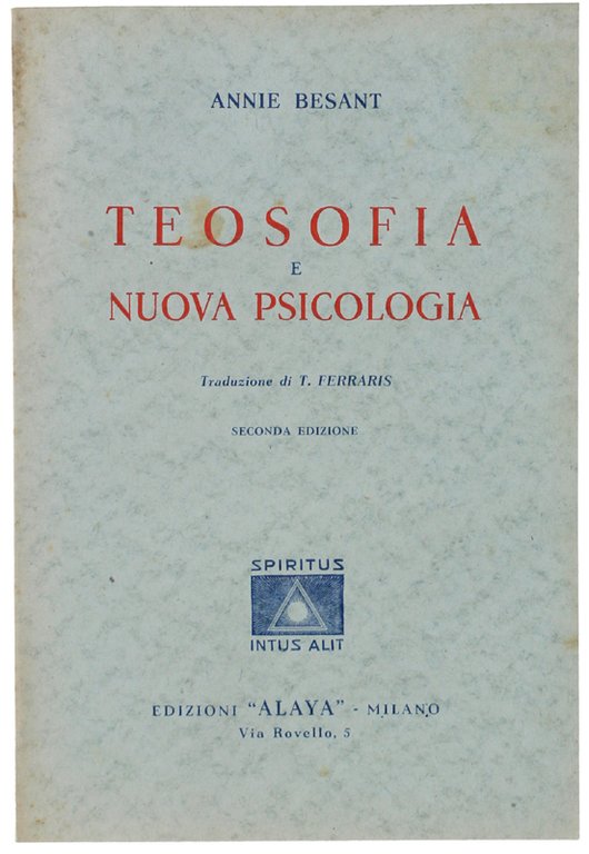 TEOSOFIA E NUOVA PSICOLOGIA.