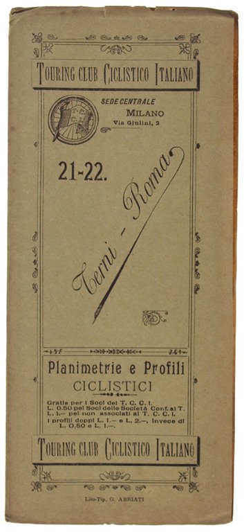 TERNI - ROMA. Planimetrie e Profili Ciclistici - N. 21-22. | Immagine Gallery 2