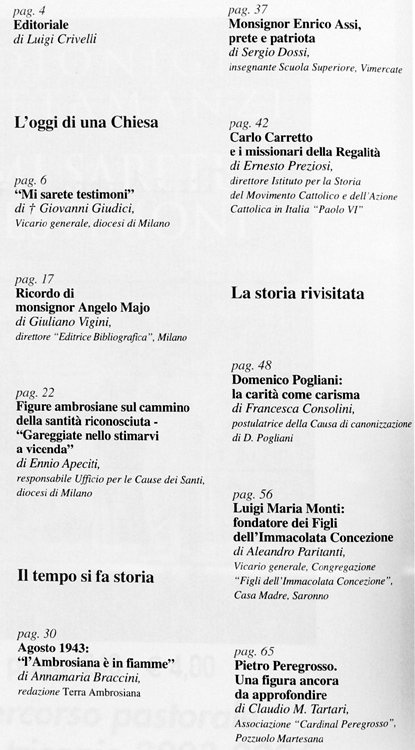 TERRA AMBROSIANA n.5 - Anno XLIV, settembre/ottobre 2003.