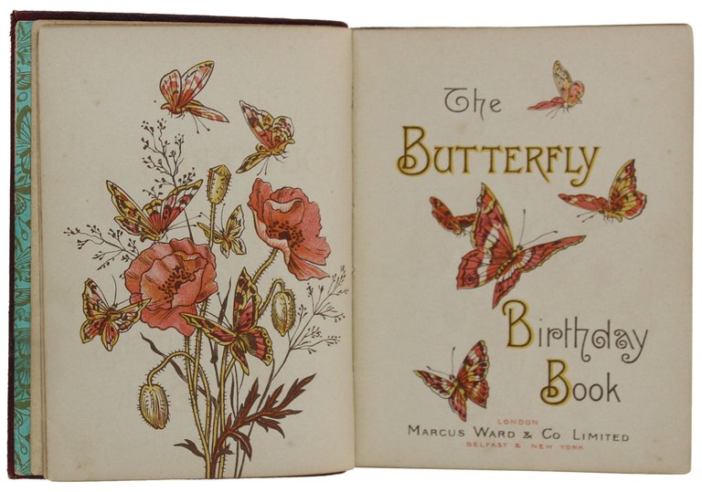 THE BUTTERFLY BIRTHDAY BOOK [Agenda vintage nuova]