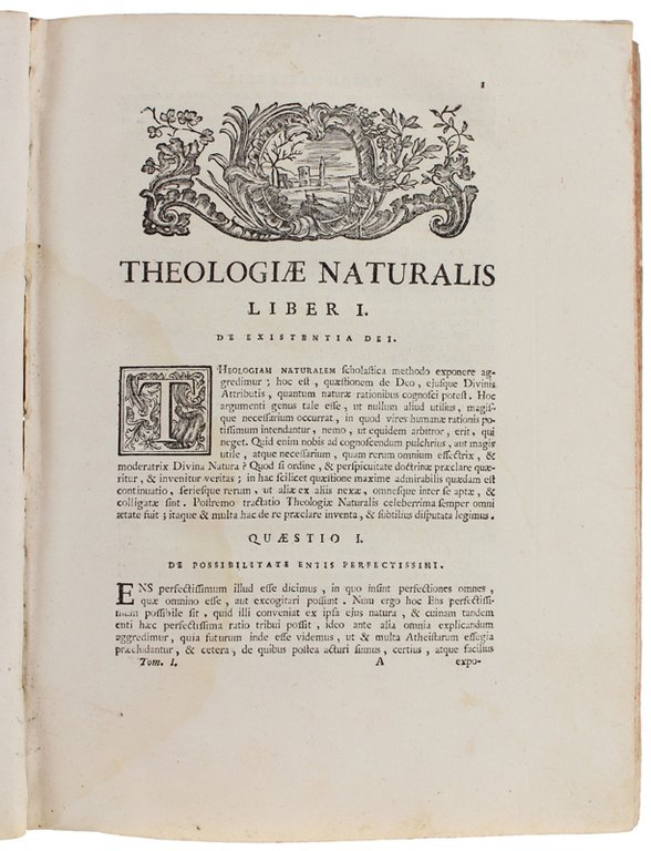 THEOLOGIAE NATURALIS - Libri tres. Tomus I. - Tomus II. …