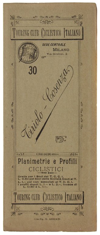 TIRIOLO - COSENZA. Planimetrie e Profili Ciclistici - N. 30.