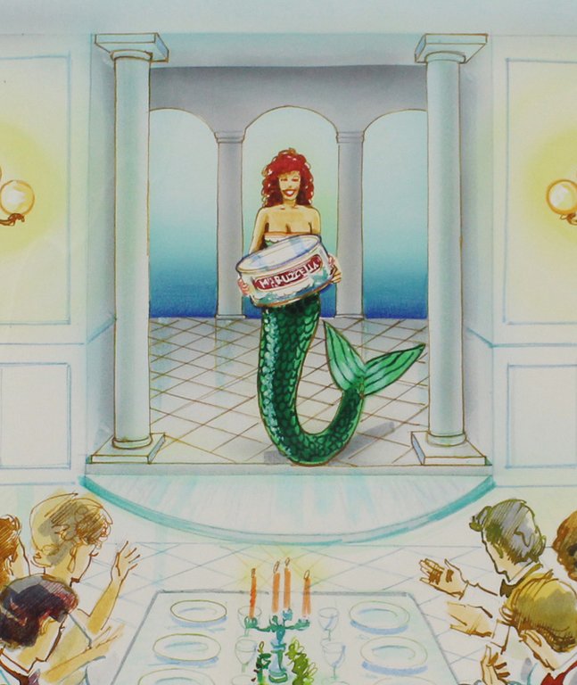 TONNO MARUZZELLA - Bozzetto originale: progetto di campagna pubblicitaria (1980 …