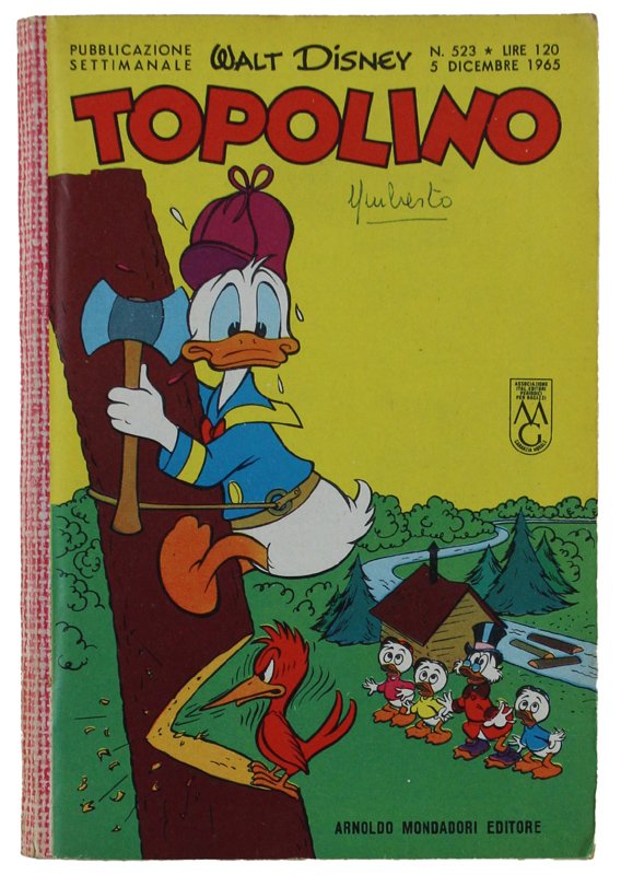 TOPOLINO N. 523 anno 1965 - Libretto. Copertina con firmetta, …