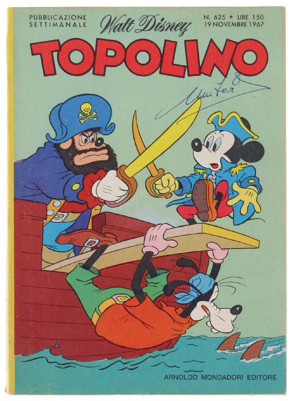 TOPOLINO N. 625 [firma in copertina, libretto e dorso in …