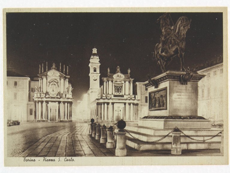 TORINO - Piazza S. Carlo [Cartolina - 1939 ca.]