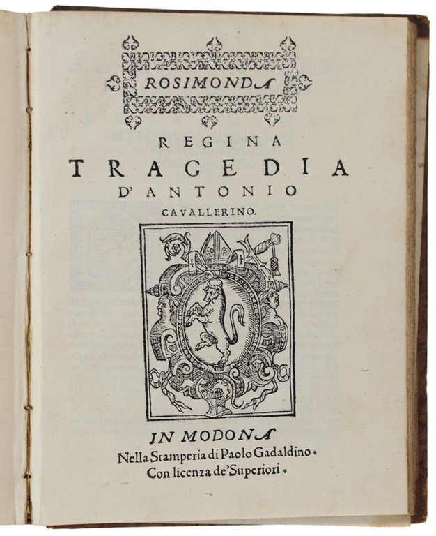 TRAGEDIE D'ANTONIO CAVALLERINO