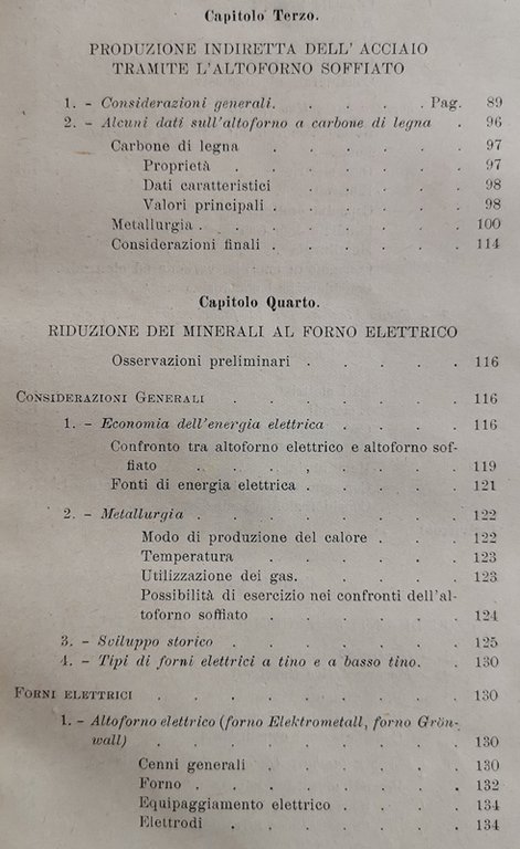 TRATTAMENTO SIDERURGICO DEI MINERALI DI FERRO con particolare riferimento ai …