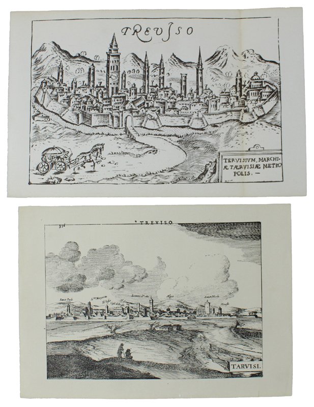 TREVISO: DUE ANTICHE MAPPE / VEDUTE - Ristampe anastatiche (1970 … | Immagine principale