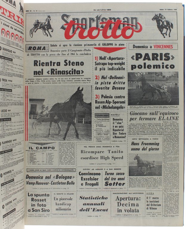 TROTTO - SPORTSMAN. Primo semestre 1965 completo.
