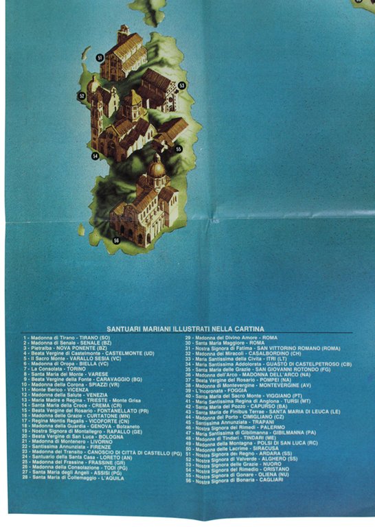 TUTTI I SANTUARI DELLA MADONNA. Grande Poster, cm 54x40