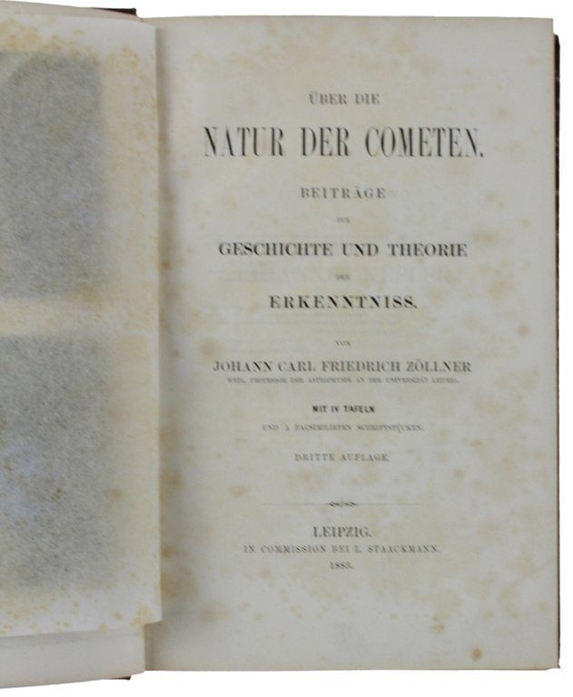 ÜBER DIE NATUR DER COMETEN. Beiträge zur Geschichte und Theorie …