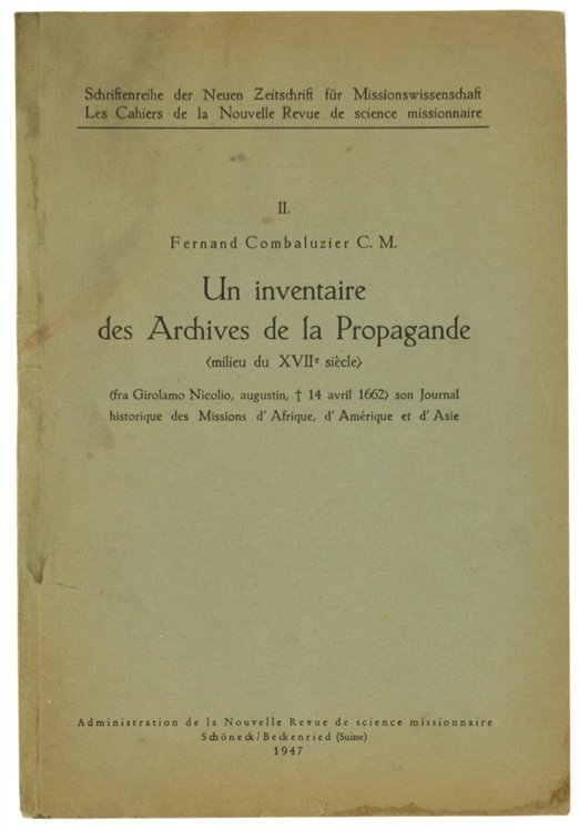 UN INVENTAIRE DES ARCHIVES DE LA PROPAGANDE - milieu du … | Immagine Gallery 2