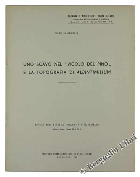 UNO SCAVO NEL "VICOLO DEL PINO" E LA TOPOGRAFIA DI …