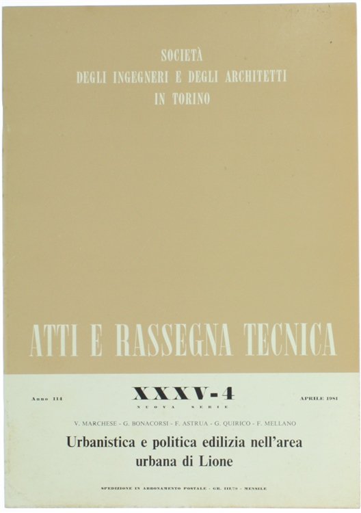 URBANISTICA E POLITICA EDILIZIA NELL'AREA URBANA DI LIONE. | Immagine Gallery 2