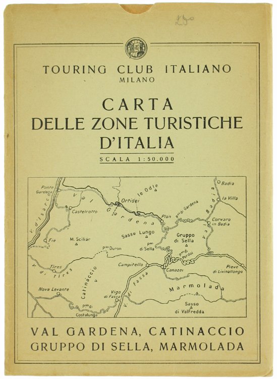 VAL GARDENA, MARMOLADA, CATINACCIO, GRUPPO DI SELLA. Carta delle zone …