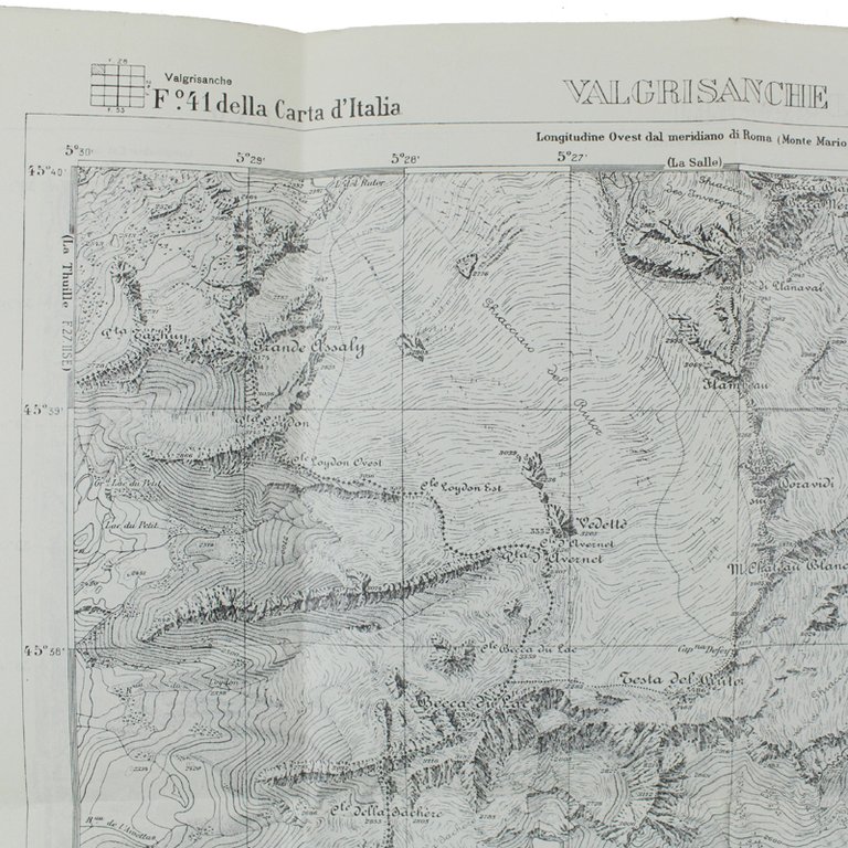 VALGRISANCHE. F° 41 IV N.O. della Carta d'Italia.