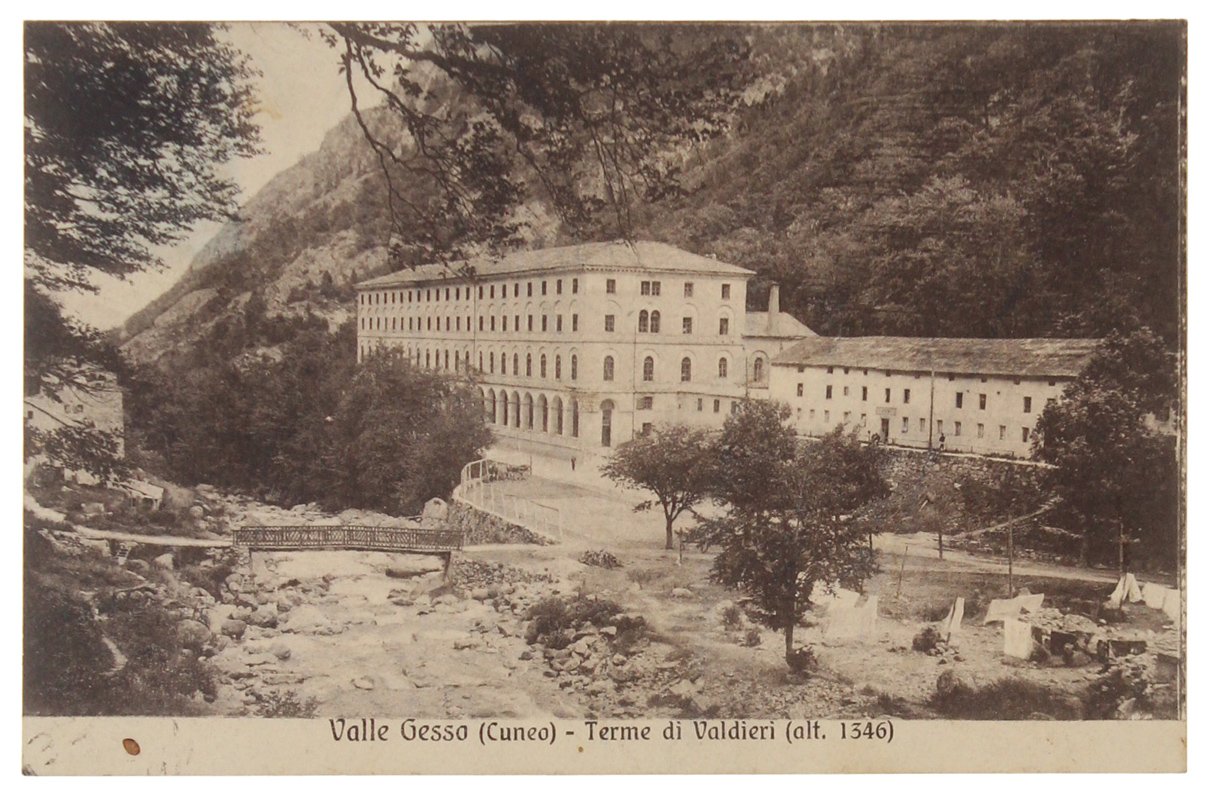 VALLE GESSO (CUNEO). Terme di Valdieri. Cartolina, circa 1910 (cm …