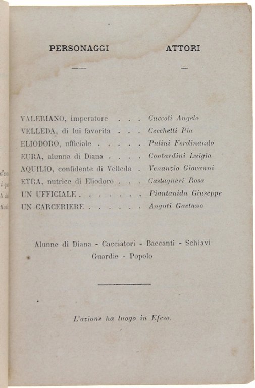 VELLEDA. Azione Coreografica in cinque Quadri. Da rappresentarsi al Teatro …