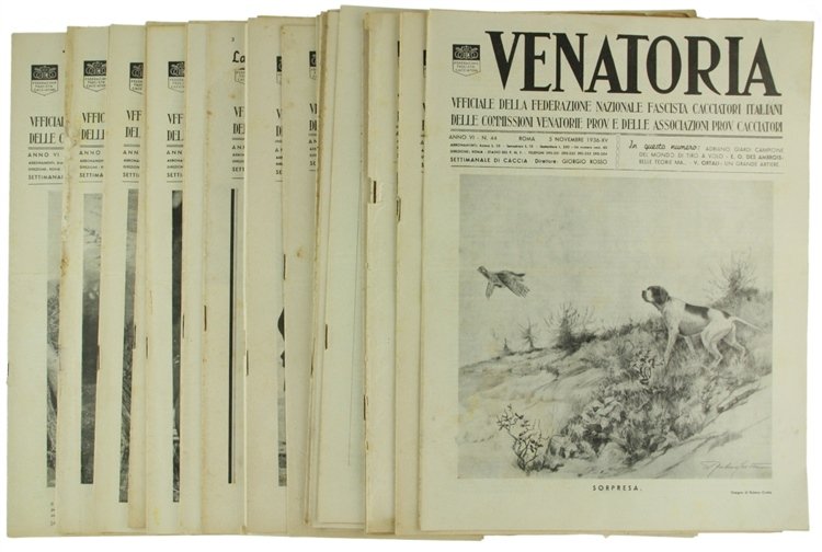 VENATORIA. Anno 1936 (Anno VI°).[controllare disponibilità, prezzo per numero, ordine …