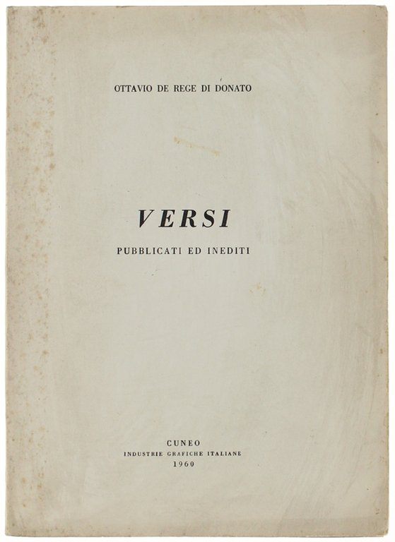 VERSI PUBBLICATI E INEDITI.