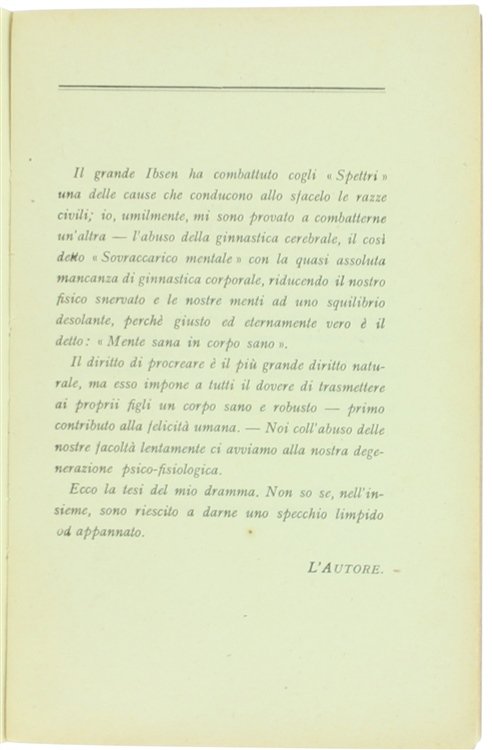 VERSO LO SFACELO. Dramma in 4 atti.