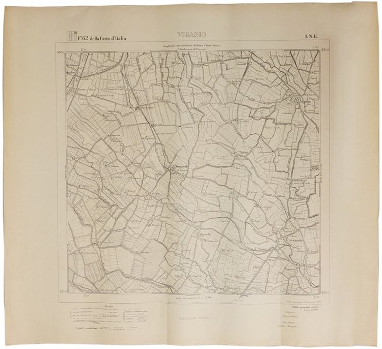 VIGASIO. F. 62 I.N.E. della Carta d'Italia.