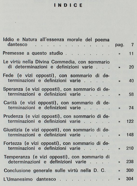VIRTU' E VIZI NELLA DIVINA COMMEDIA Tomisticamente coordinati. Preludio al …