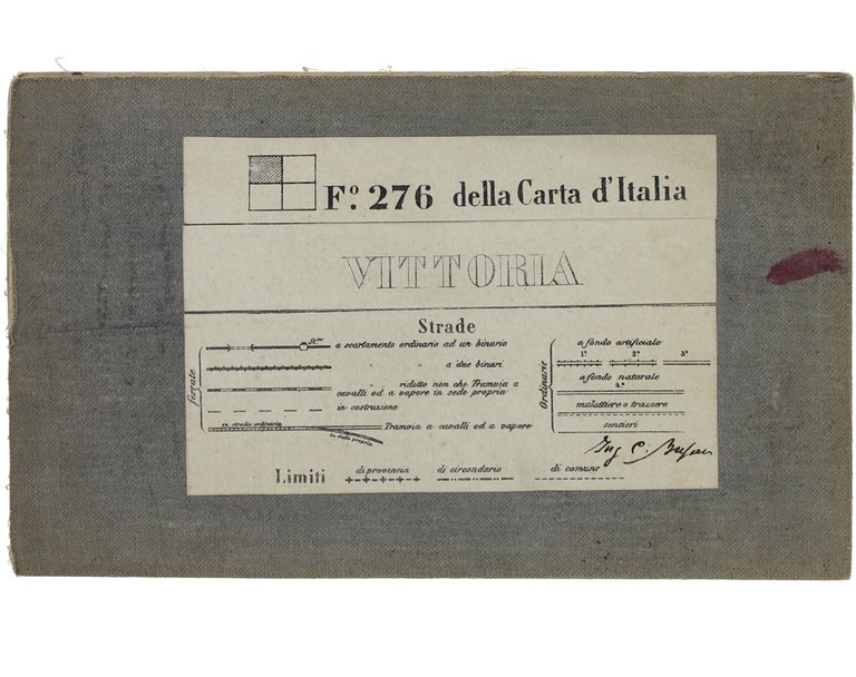 VITTORIA. Foglio N° 276 della Carta d'Italia. Scala 1:50.000. Longitudine …